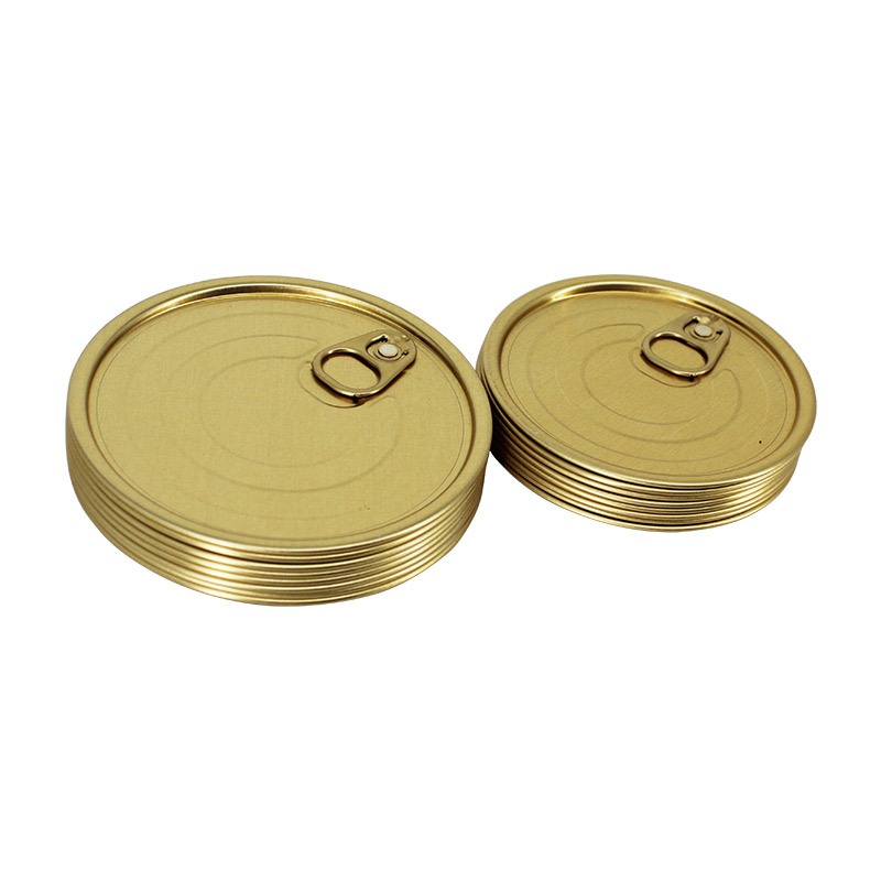 83.3mm 99mm Dia #307 #401 Easy Open End Lids with Golden Yellow White Coating Covers for Fish Ketchup