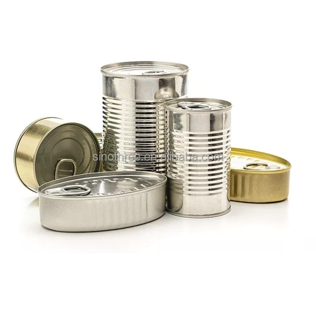 Plain Lacquer #7110 #7113 #7116 Empty Tin Cans with EOE Lids for Fruits Vegetables Fish Meat