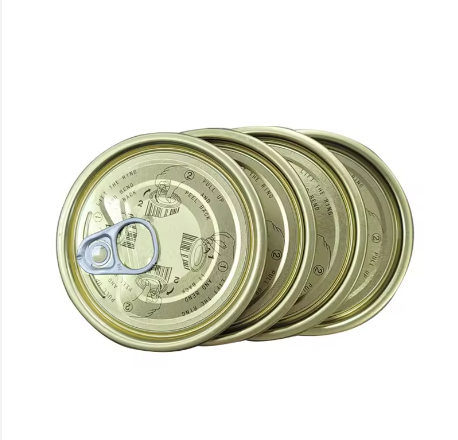 TFS SPTE #300 #307 #401 Easy Open Ends Tinplate Lids with Golden Aluminum Paste Caoting for Fish Tomato Paste Meat