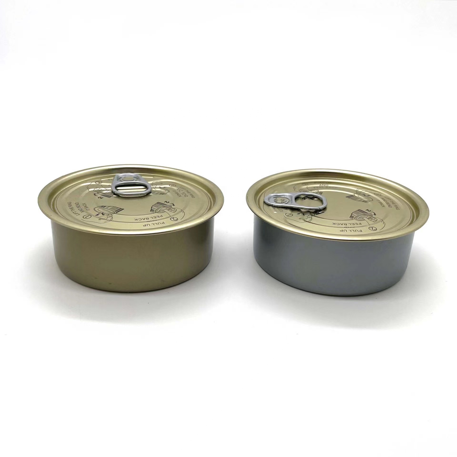 3oz 6oz Metal Cans Custom Print Size 2PC Container with Lids for Wet Pet Food Packaging