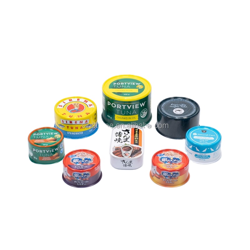 307*105 307*109 307*110 307*111 307*113 Custom Printed Empty Tin Cans with EOE for Tomato Paste Tuna Fish Meat